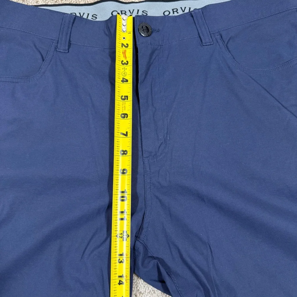 Orvis Men's Performance Pants‎ 38x30 Blue Stretch Water Repellent Travel Golf